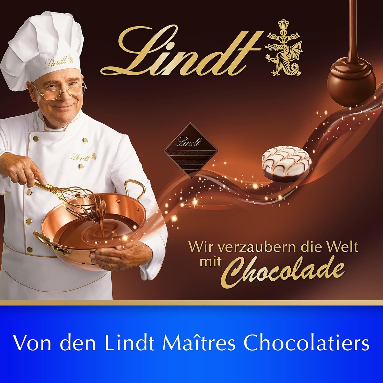Lindt Swiss Classic Collection csokoládédoboz | Tejcsokoládé táblák | Mini csokoládészeletek | 185g | Csokoládé ajándék