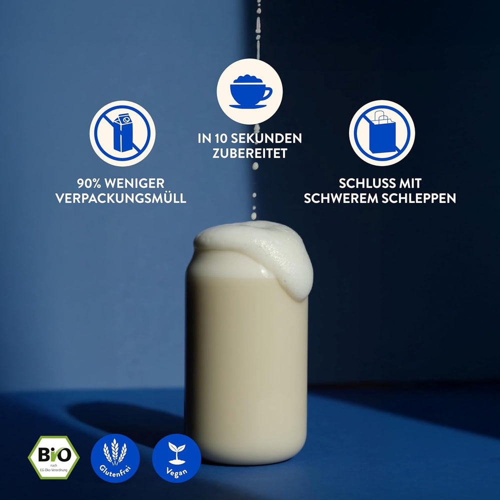 Blue Farm Pure Oat Base für bis zu 8 literes Haferdrink zum Selbermischen – 100% beste Bio-Qualität – 100% vegán, laktóz- és gluténmentes – 90% weniger Verpackungmüll