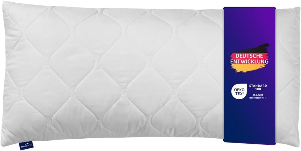 Pernă Traumnacht aloe vera cu husă confortabilă din microfibră moale catifelată, 40X80 cm, certificată Oeko-Tex, produsă în conformitate cu standardul de calitate german Perne standard Naty Shop Titlu implicit