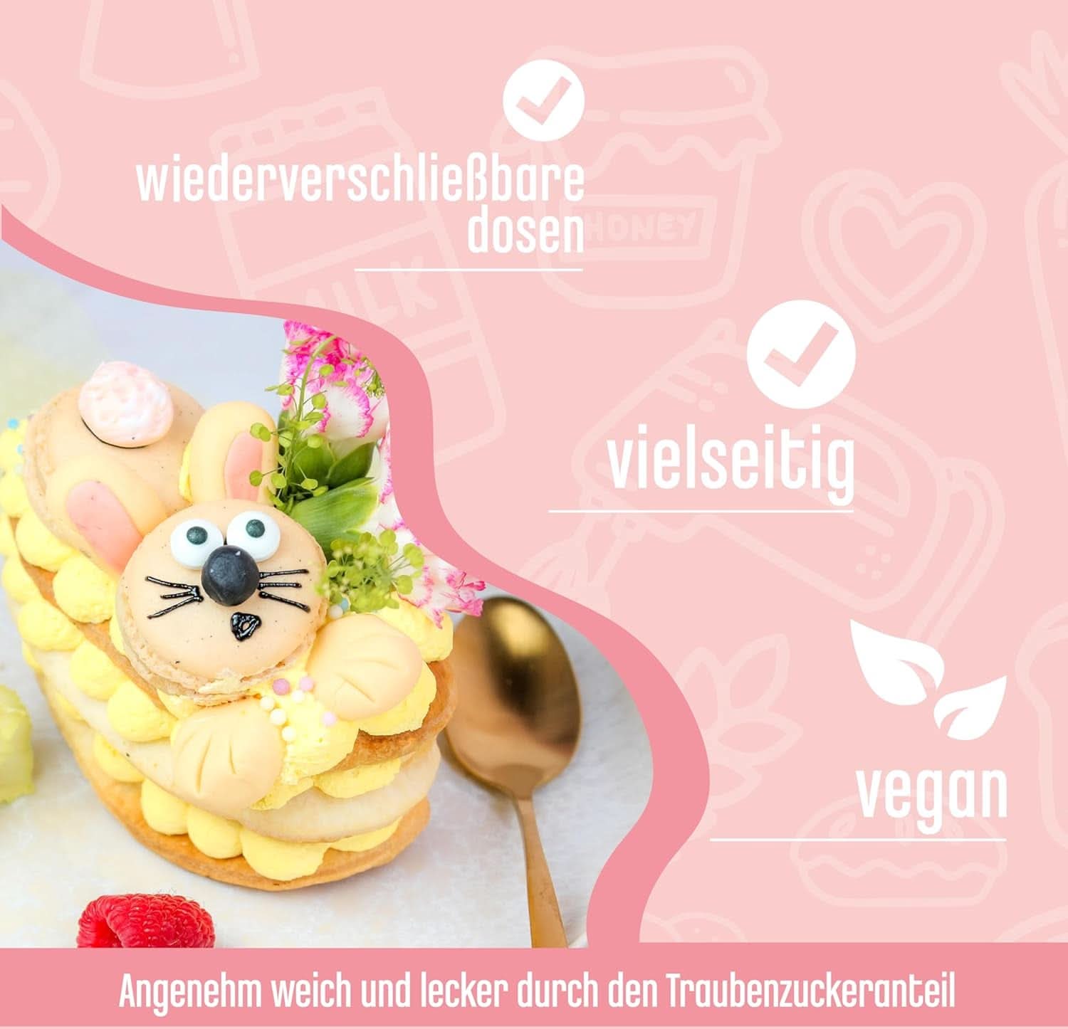 DECOCINO Organic Sprinkle Pearls - 60 gramm - Bio szőlőcukor permetek Sprinkles Naty Shop