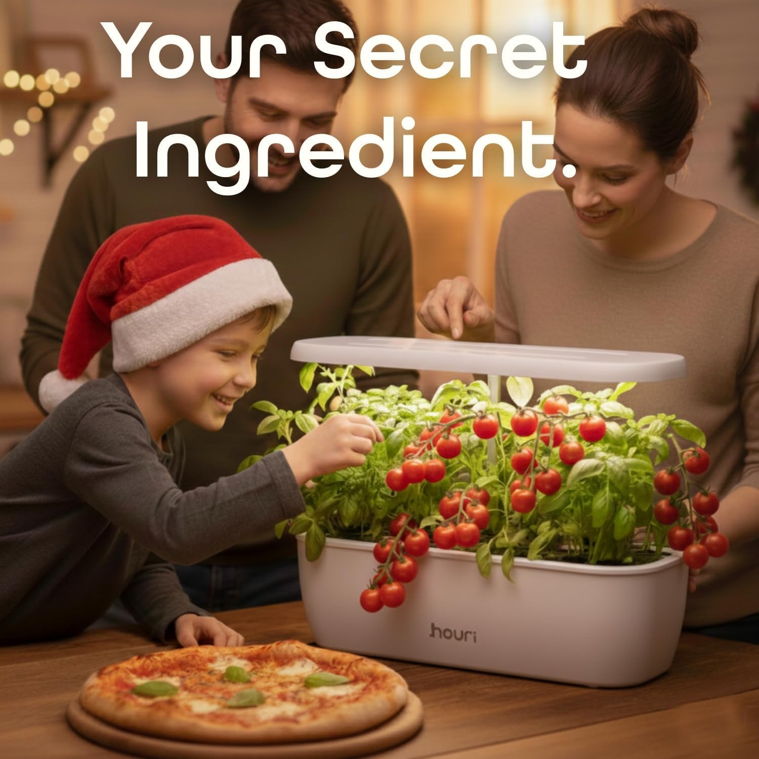 New 7 Bridge + Heirloom Basil | Okos kert házi szakácsoknak | Hidroponikus termesztőrendszer | LED Grow Lights | Beltéri fűszernövény-kertészeti készlet növények szerelmeseinek és kertészeknek, fehér