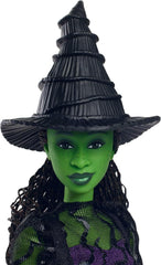Mattel Wicked Elphaba divatbaba és kiegészítők zöld bőrrel, fekete fonott hajjal, különböző lehetséges pózokkal és meghosszabbítható báli ruhával, HXT62, [többszínű] Naty Shop babák