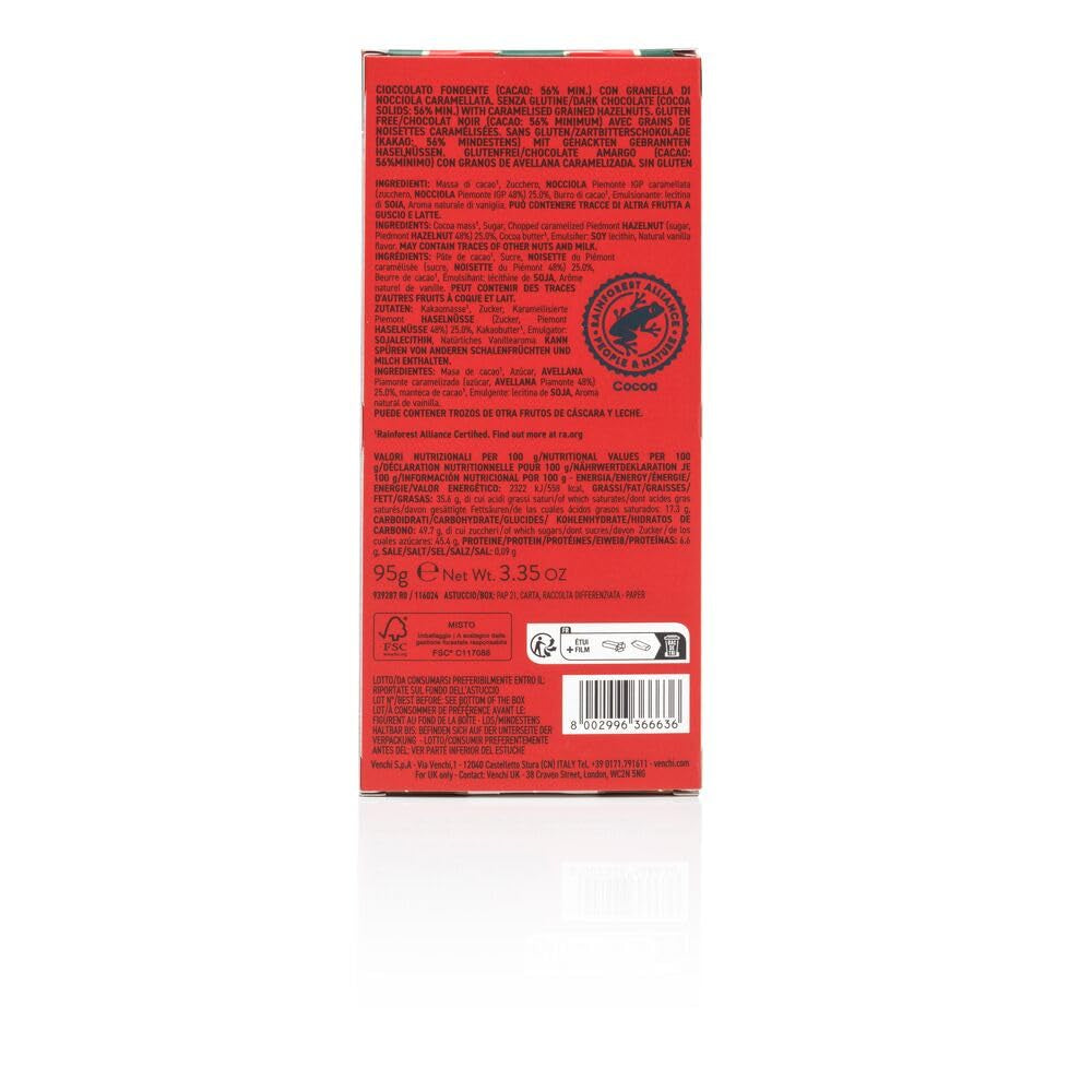 Venchi tejcsokoládé egész OFJ piemonti erdei mogyoróval, 100g - gluténmentes