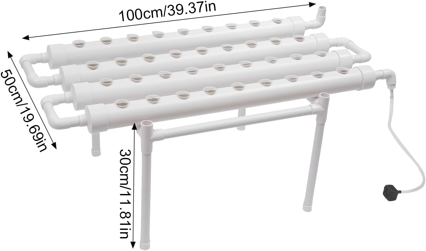 3 rétegű hidroponikus termesztőkészlet 108 ültetési hely Hidroponikus talajmentes növénytermesztő rendszerek Hidroponikus növénytermesztő rendszer csövekben zöldségekhez (egyrétegű, 36 lyukkal)