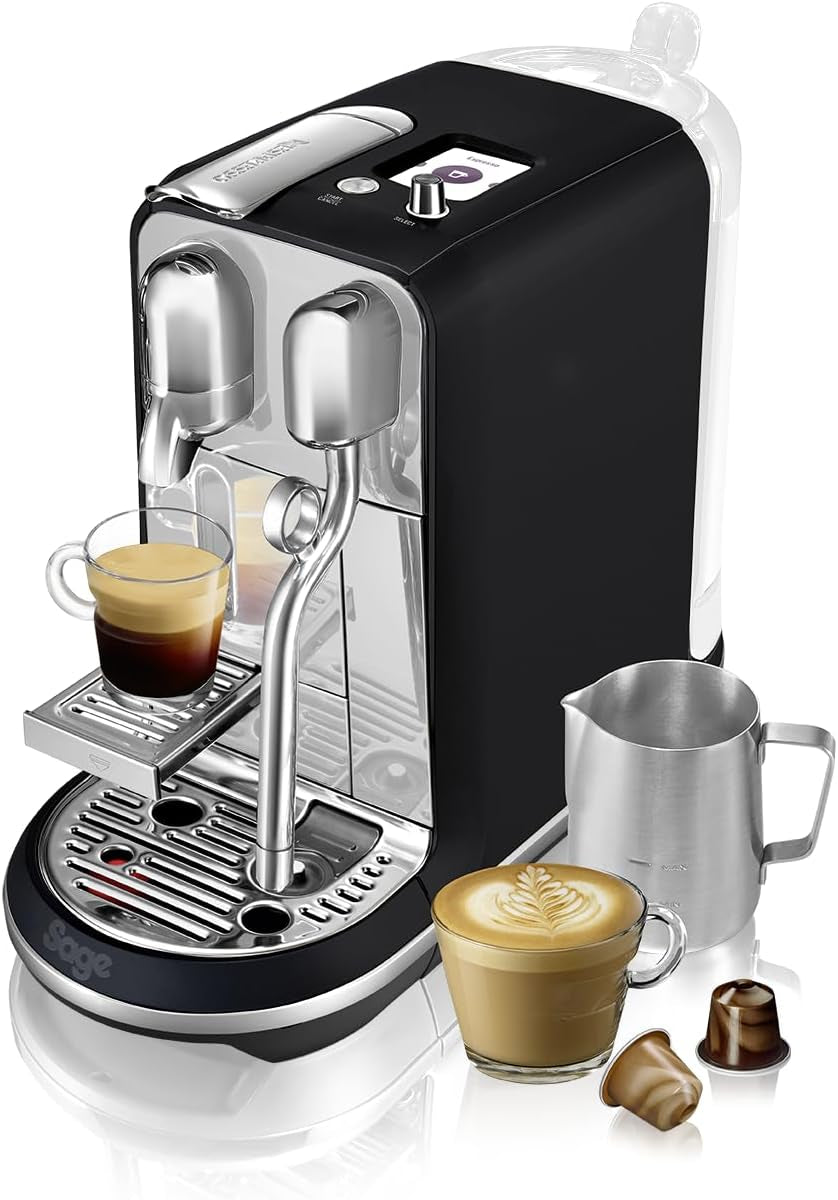 Espressor cu capsule Nespresso SNE800 Creatista Plus de la Sage, negru mat