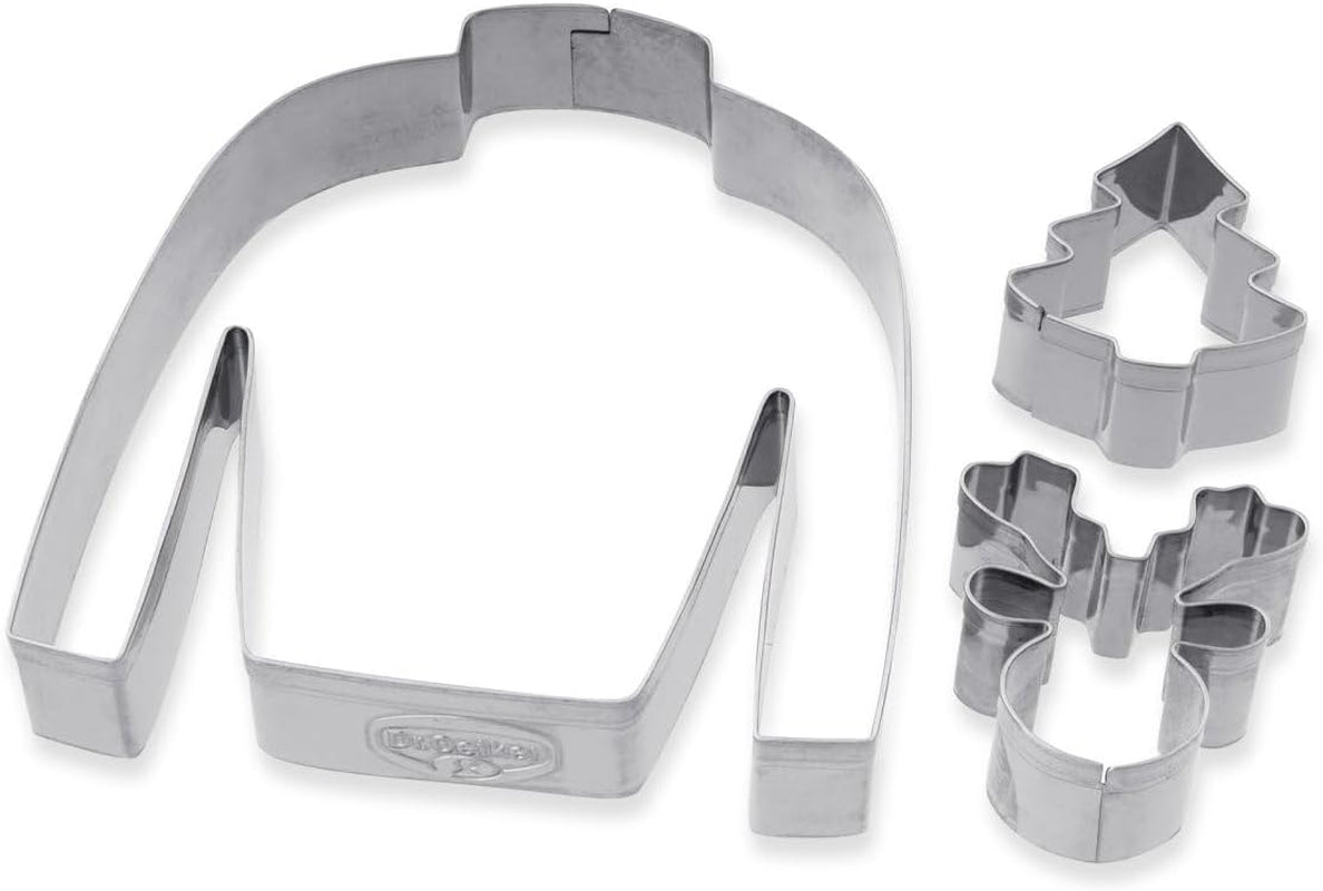 Set de 3 forme de biscuiți Dr. Oetker, model pulover urât de Crăciun – Forme de biscuiți, alb, Crăciun, copt – Forme de biscuiți din oțel inoxidabil pentru Crăciun