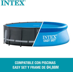 Intex 28014 - Szolárponyva, Hőszigetelt ponyva Easy Set/Frame kerek medencékhez, polietilén, kék, ⌀ 488 cm