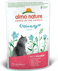 almo nature Functional Urinary Help - Hrană umedă pentru pisici adulte cu somon - Susține sănătatea tractului urinar - 30 de pliculețe a câte 70 g fiecare