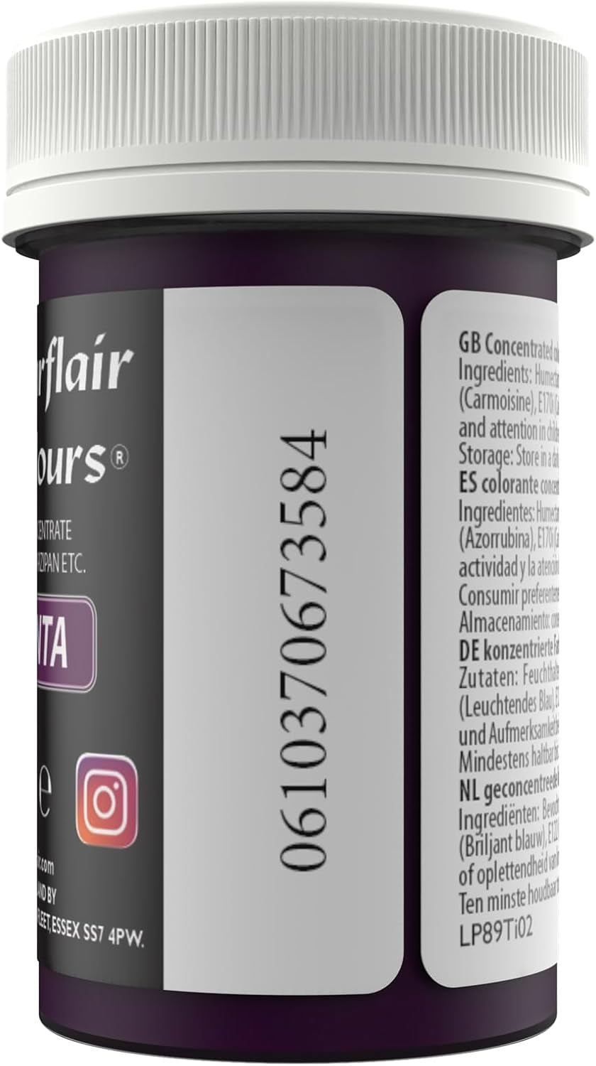 Colorant alimentar Sugarflair pentru paste Pastel Magenta, colorant alimentar pentru paste, fondant și marțipan, culori concentrate Spectral - 25 g