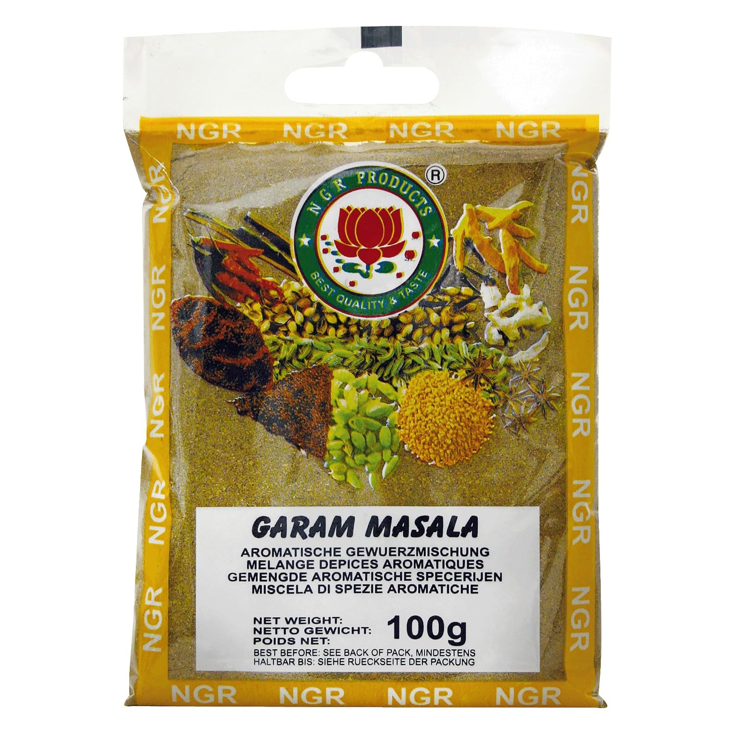Garam Masala, Gewürzmischung zum Würzen von Gerichten, vegán, halal, gluténmentes (1 x 100 g)