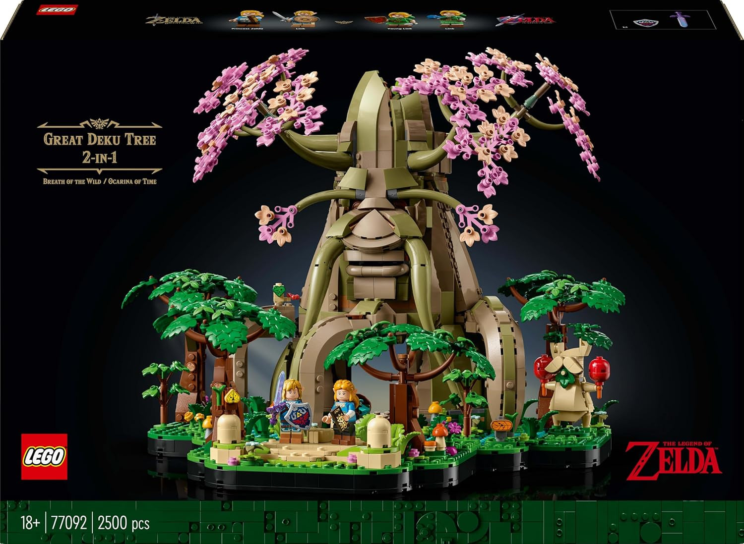 LEGO The Legend of Zelda Deku Tree 2-Az 1-ben - gyűjthető darab Zelda hercegnővel és 3 Link minifigurával - építőkészlet felnőtteknek és ajándékötlet videojáték-rajongóknak - 77092 Építőkészlet Besuche den LEGO-Store