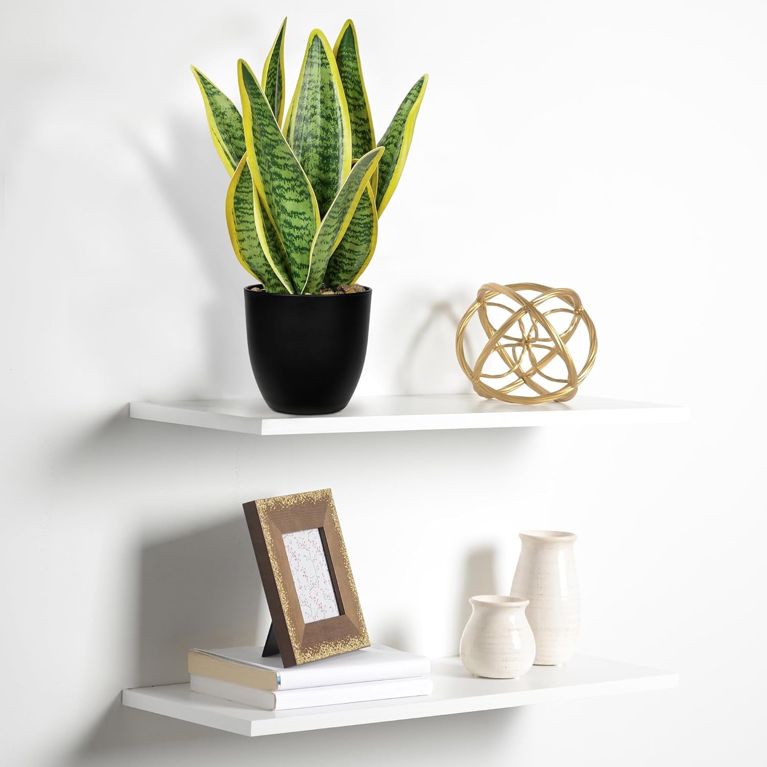 Sansevieria Kunstpflanze Im Keramiktopf, Kleine Zimmerpflanze, Künstliche Schlangenpflanze, Kunstpflanzen Wie Echt Perfekt Für Badezimmer Schlafzimmer Home Office Dekoration, Höhe 33Cm