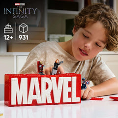 LEGO Marvel: Marvel logó és minifigurák - Hulk, Thor, Vasember, Fekete Özvegy és Amerika Kapitány gyűjteménykészlet - Bosszúállók figuraépítő készlet - Ajándék fiúknak és lányoknak 12 éves kortól 76313 Építőkészletek Beuche den LEGO-Store