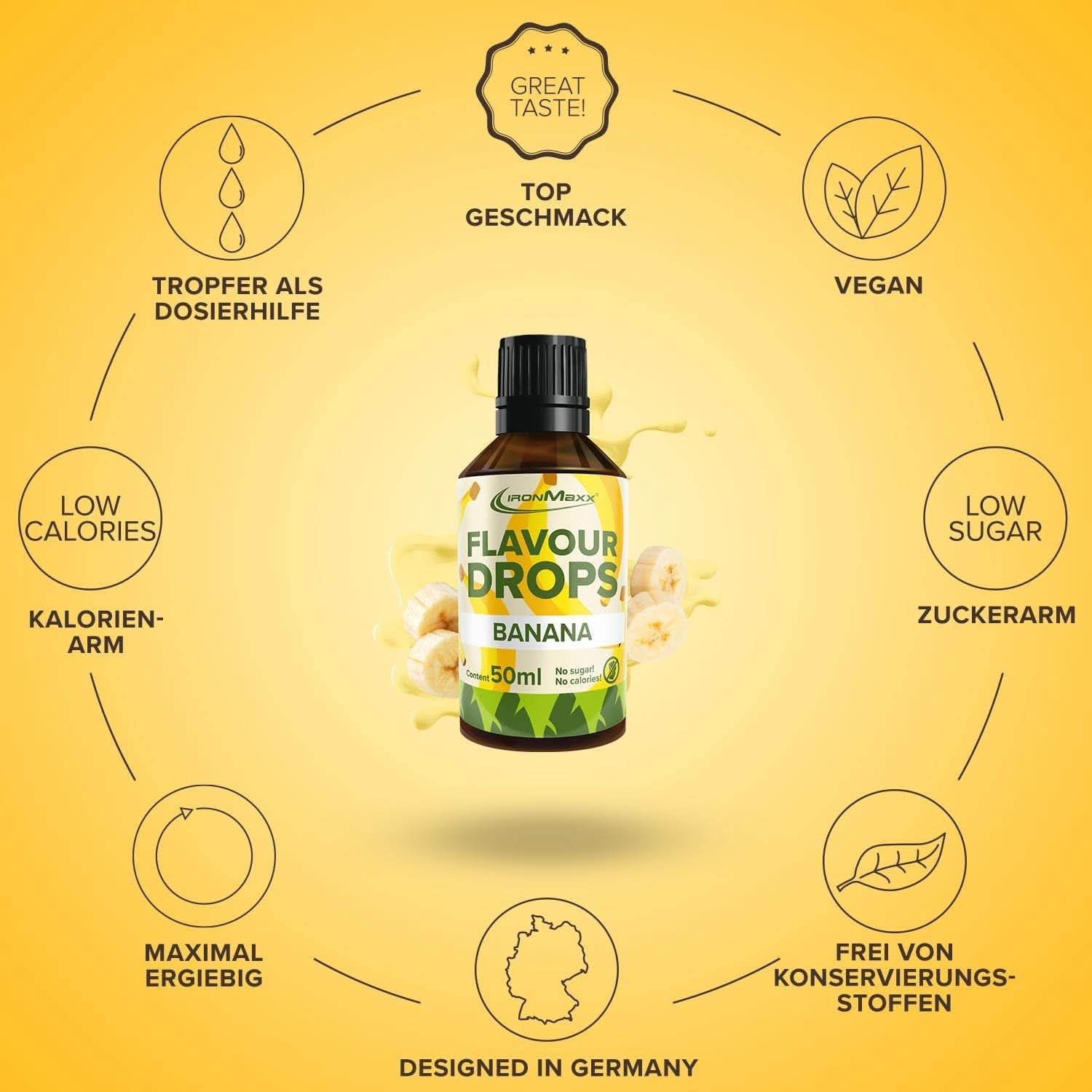 Ironmaxx ízesített cseppek – kalória és cukor nélkül, 50 ml Flavours Naty Shop