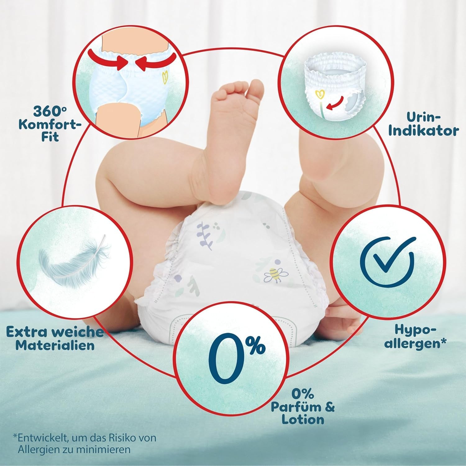 Pampers Harmony Pants 6-os méretű pelenka, 132 pelenka, 15 kg+, gyengéd bőrvédelem és 360°-os kényelem