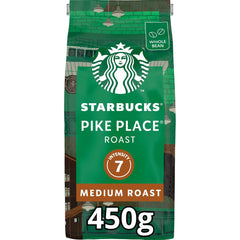 STARBUCKS Pike Place Roast, Mittlere Röstung, Ganze Kaffeebohnen 450g (4er Pack)