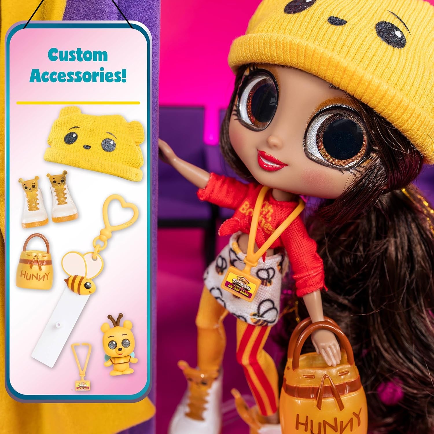 Disney Doorables Adoorbs Serie 1 Sammlerpuppen mit Zubehör, 14 cm, Fashion-Puppe, Spielzeug ab 5, Just Play