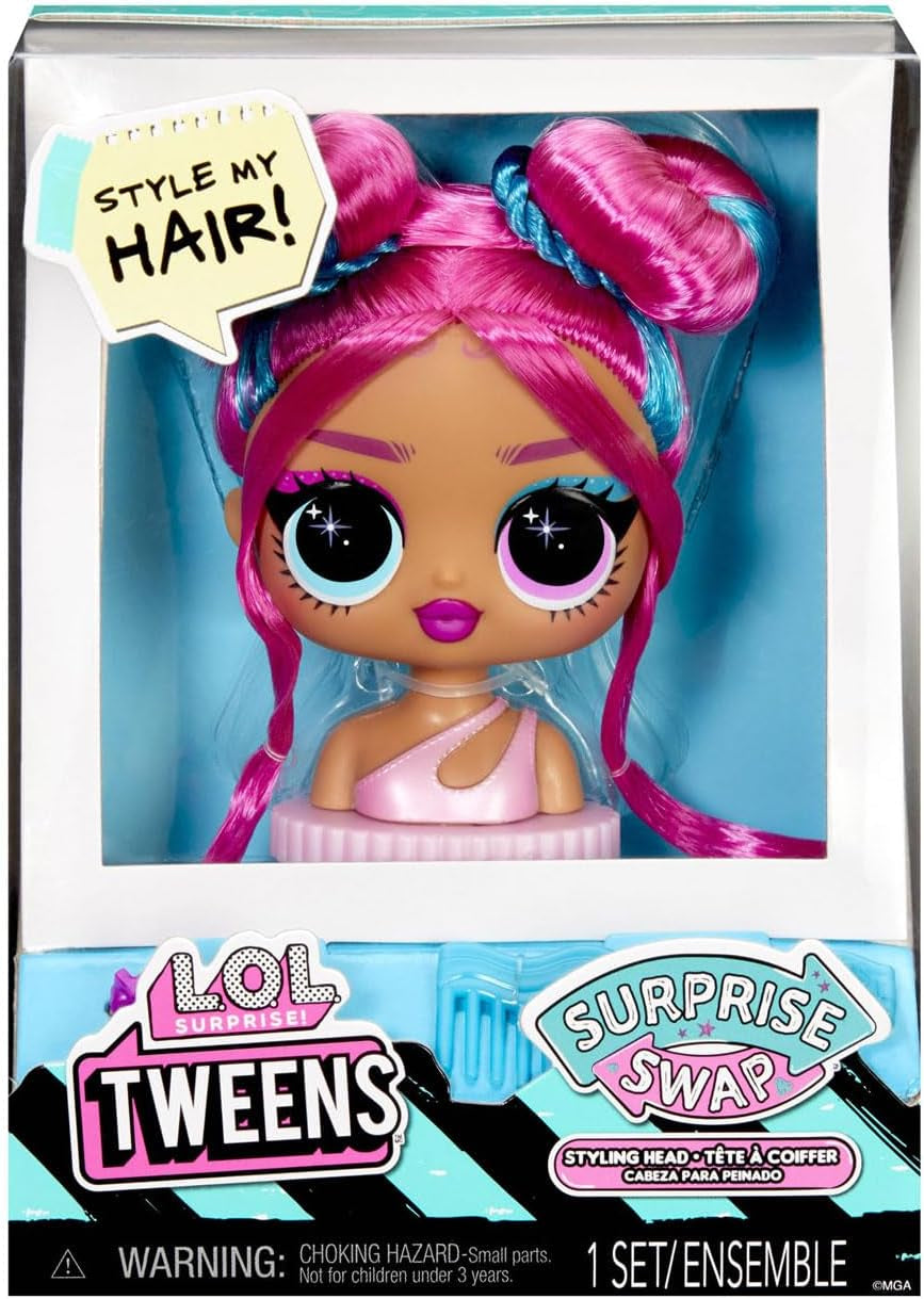 L.O.L. Meglepetés! Tweens Surprise Swap Series - Styling-Köpfe mit tollen Haar-Accessoires und wunderschönem Haar - Ideális a Kinder ab 4 Jahren, Mehrfarbig számára