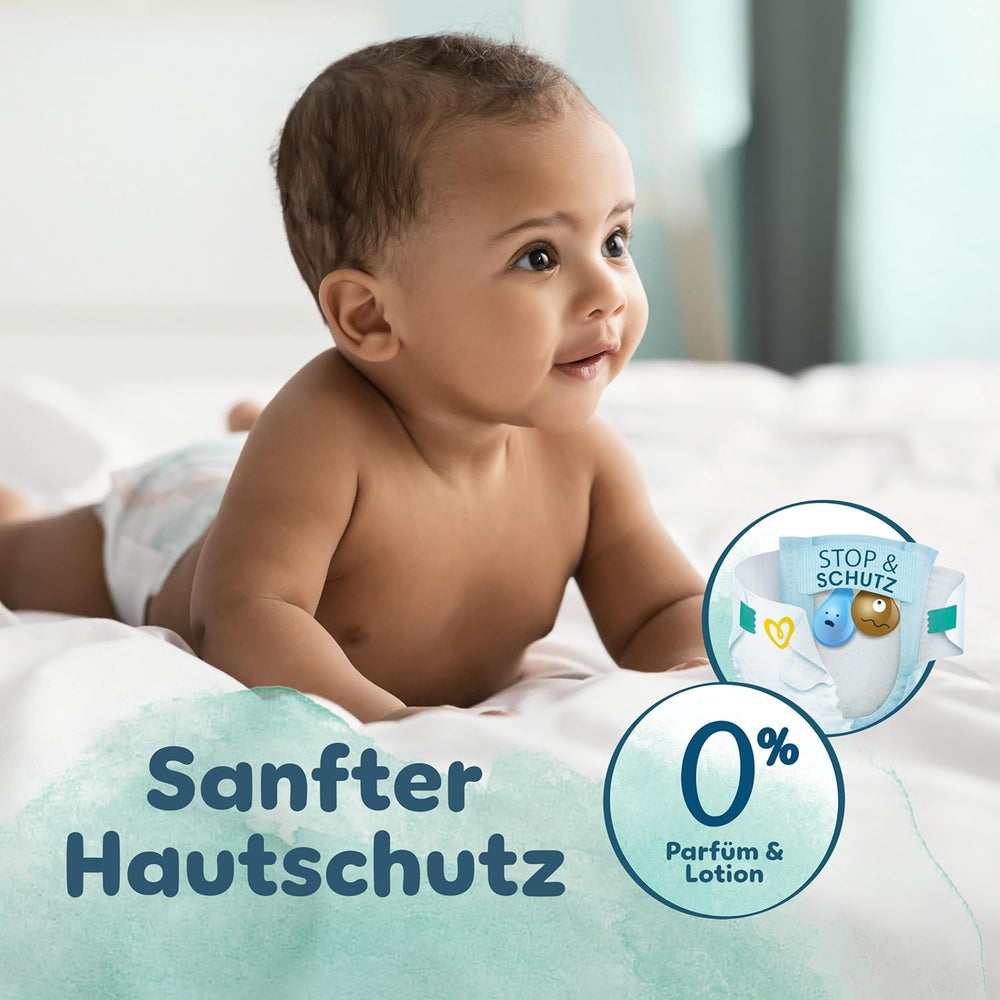 Pampers Harmony pelenkák 4-es méretű, 174-es pelenkák, 9 kg-14 kg, gyengéd bőrvédelem 100% Pampers védelemmel