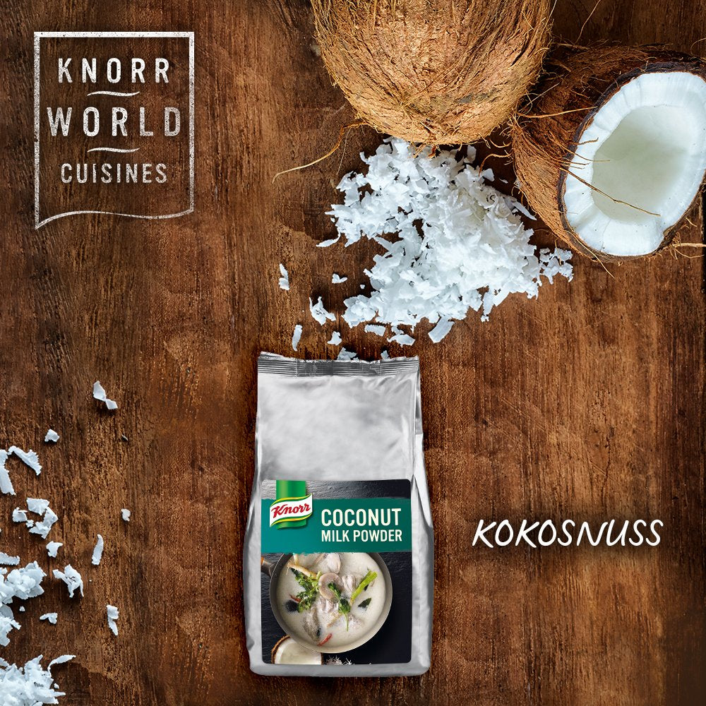 Knorr Kokosmilch por (Tejpor aus 20 frischen Kokosnüssen, ergibt 6,6 Liter Kokosmilch) 1er Pack (1 x 1 kg)