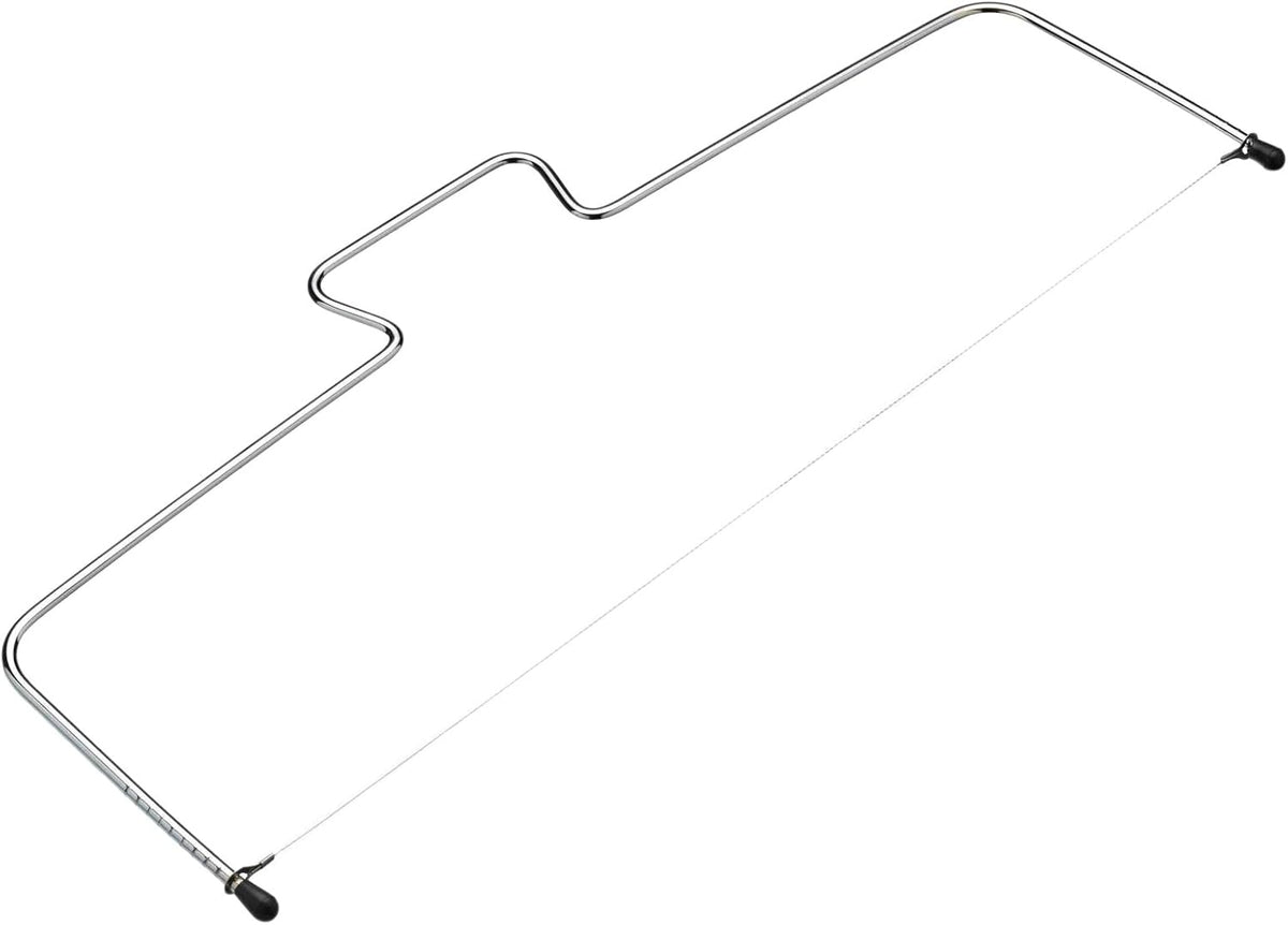 KitchenCraft Sweetly Does It - Nivelator pentru tort, sârmă pentru tăiat straturi, accesoriu de copt din oțel carbon, 4 cm, argintiu