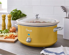 Swan Retro SF17031YELNEW Slow Cooker 6,5 literes, 320W Slow Cooker Naty Shop
