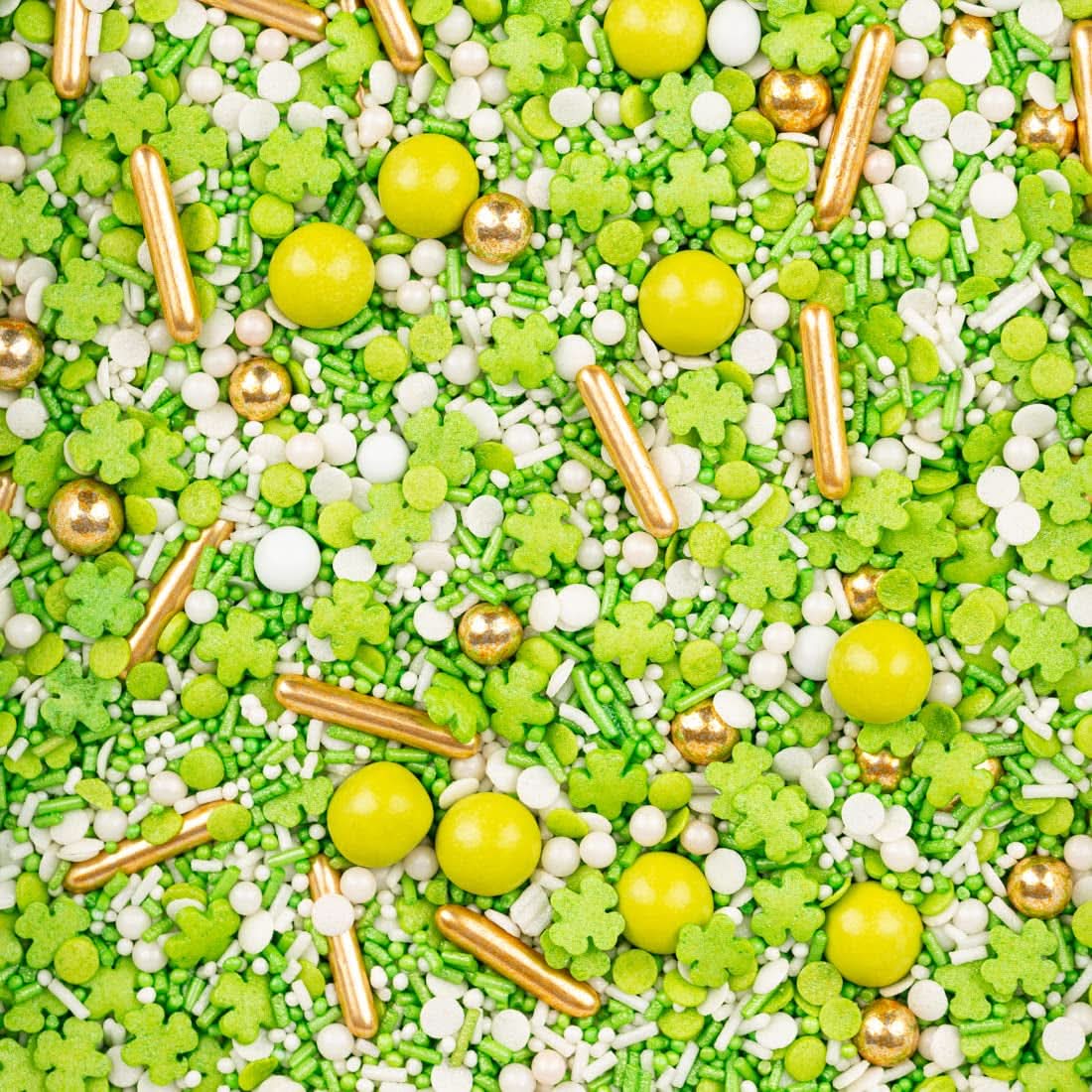 Super Streusel, Lucky Charms, Green Sugar Sprinkles, 90 grammos Sprinkles Naty Shop