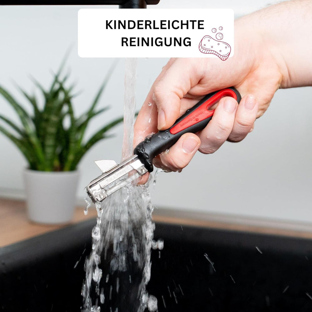 Westmark 29092270 Sparschäler Gallant, Pp/Tpe/Edelstahl, Schwarz / Rot, 16,5 x 3,7 x 2 cm Hámozó Naty Shop