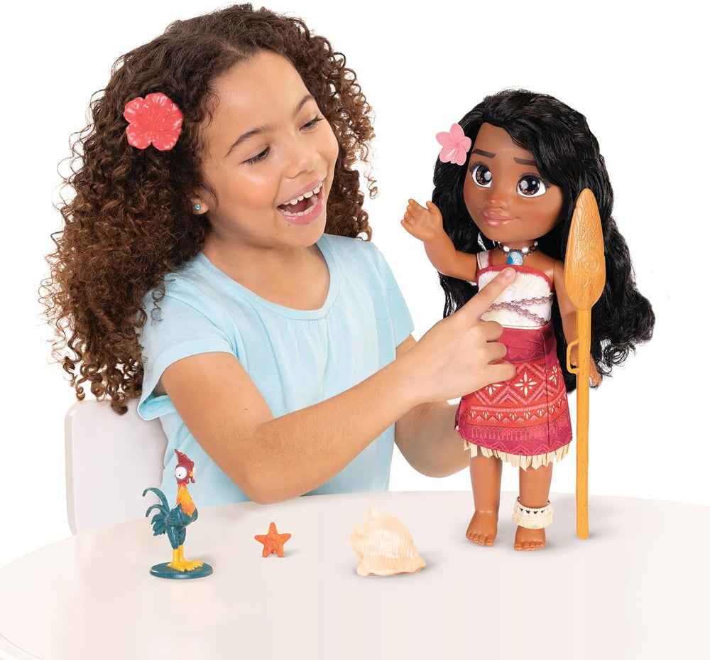 Disney - Moana 2 - Singende Puppe Moana, mozgatható - Größe 35 cm - Polinéz ruházat - Frisierbares Haar - Spielzeug für Mädchen ab 3 Jahren