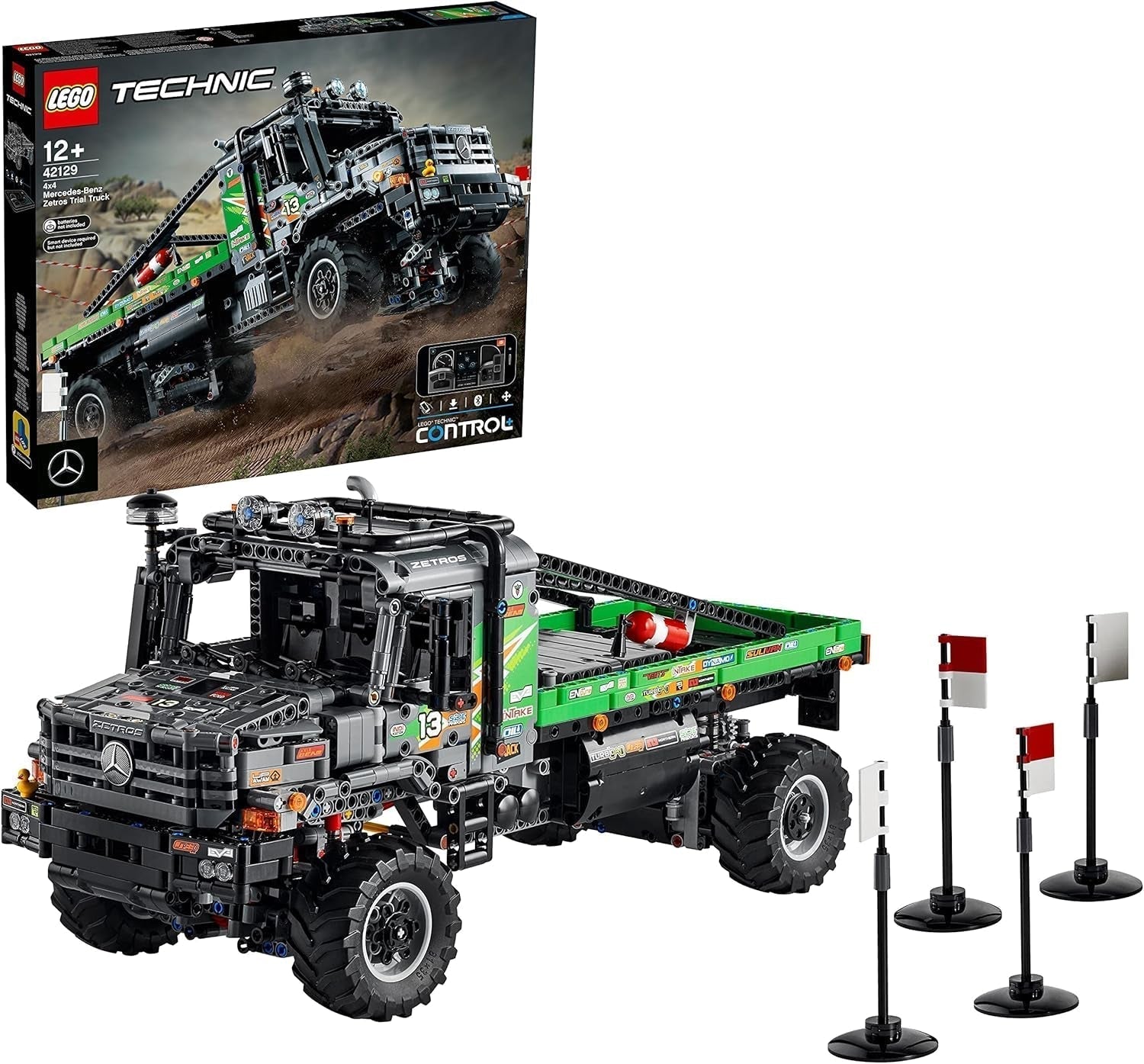 LEGO 42129 Technic 4X4 Mercedes-Benz Zetros Offroad Truck, mașină controlată de la distanță, jucărie camion controlată prin aplicație, idee de cadou pentru adulți și copii, bărbați și femei Seturi de constructie Besuche den LEGO-Store Singur Ambalaj standard