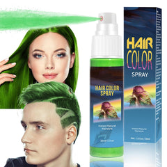 Hairspray Colour - 30ml Spray temporar de culoare pentru păr verde, vopsea de păr naturală Spray temporar de culoare pentru păr, vopsea de păr lavabilă pentru păr pentru petrecere Cosplay Halloween (verde) Vopsea pentru par Naty Shop Verde