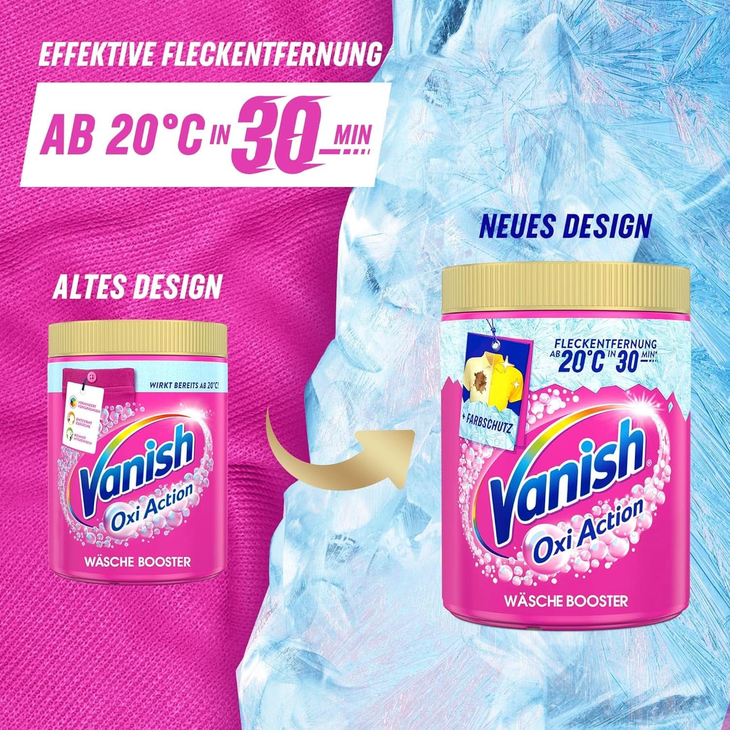 Vanish Oxi Action Powder Pink - 1,125 kg - klórmentes folteltávolító és mosodajavító por - színes ruhákhoz Mosószerek Naty Shop