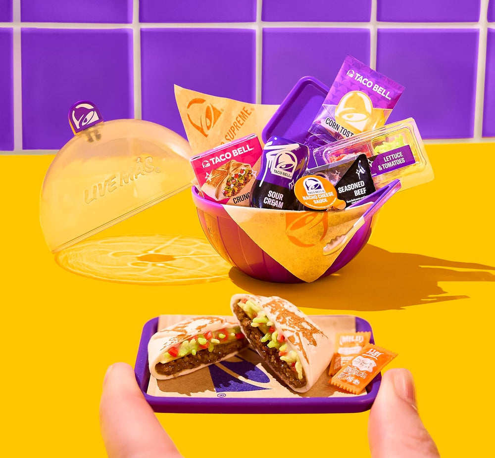 MGA's Miniverse Make It Mini Taco Bell Series 1 - Mini-Sammlerstücke, DIY, Kunstharz-Bastelspiel, Nachgebildete Lebensmittel, Nicht Essbar, Für Sammler & Kinder ab 8