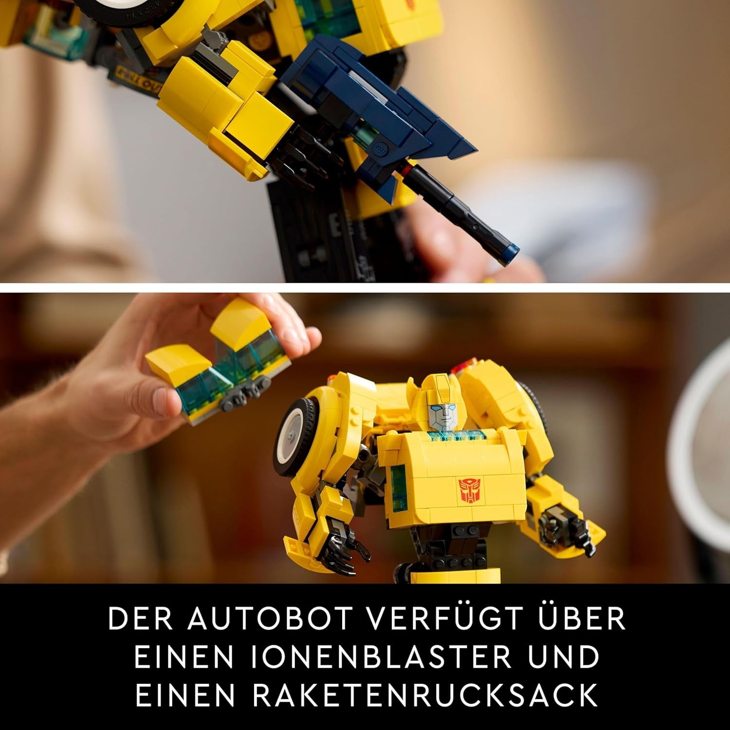 LEGO Icons Transformers darázs, Felnőtt gyűjthető Robot Akciófigura, Filmépítő készlet sci-fi rajongóknak, Autóvá alakítható, Kalandjáték 10338 Építőkészletek Besuche den LEGO-Store