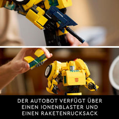 LEGO Icons Transformers darázs, Felnőtt gyűjthető Robot Akciófigura, Filmépítő készlet sci-fi rajongóknak, Autóvá alakítható, Kalandjáték 10338 Építőkészletek Besuche den LEGO-Store