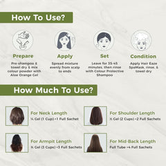 Indus Valley Natural Damage Free Gel Hair Colour | Fără amoniac, vegan și fără cruzime | Până la 100% acoperire gri, rezultate de lungă durată | Castaniu deschis 5.0 (20 gram + 200 ml) Vopsea pentru par Naty Shop