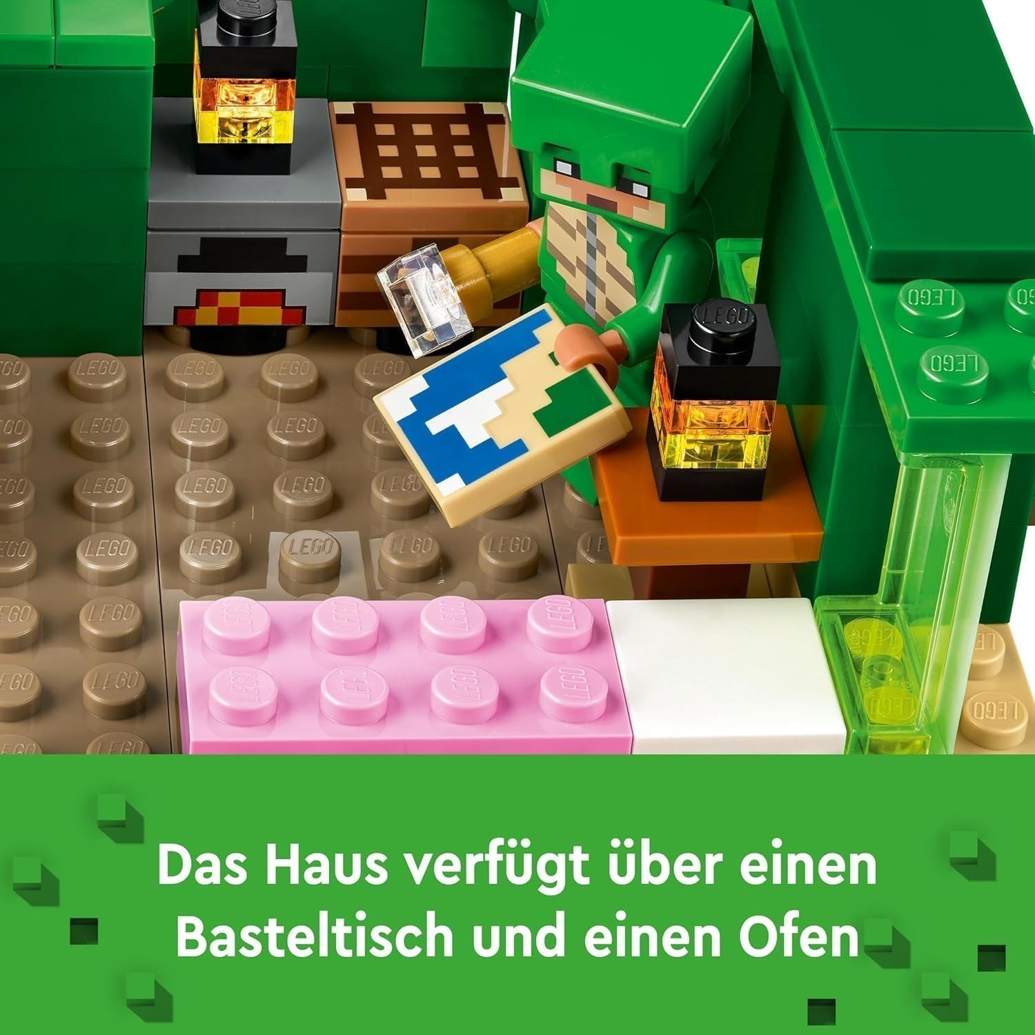 LEGO Minecraft A Turtle Beach House játékház kiegészítőkkel lányoknak és fiúknak 8 éves kortól, készlet állatokkal és a videojáték szereplőivel, ajándék játékosoknak 21254 Építőkészlet Besuche den LEGO-Store