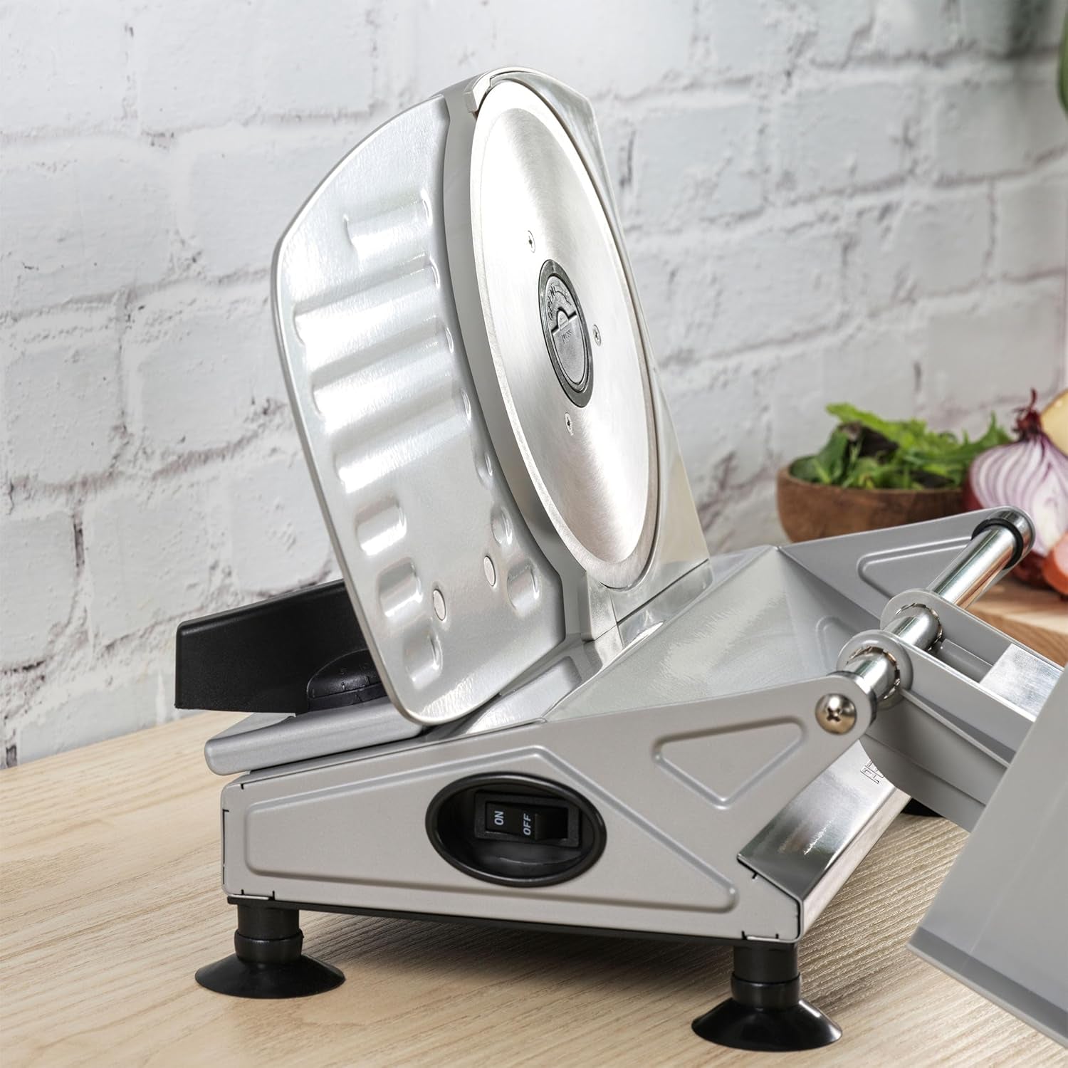 Petra PT4636VDE Feliator electric multifuncțional, grosime de tăiere 1-15Mm, 3 lame din oțel inoxidabil netede Rasnite si Feliatoare Naty Shop