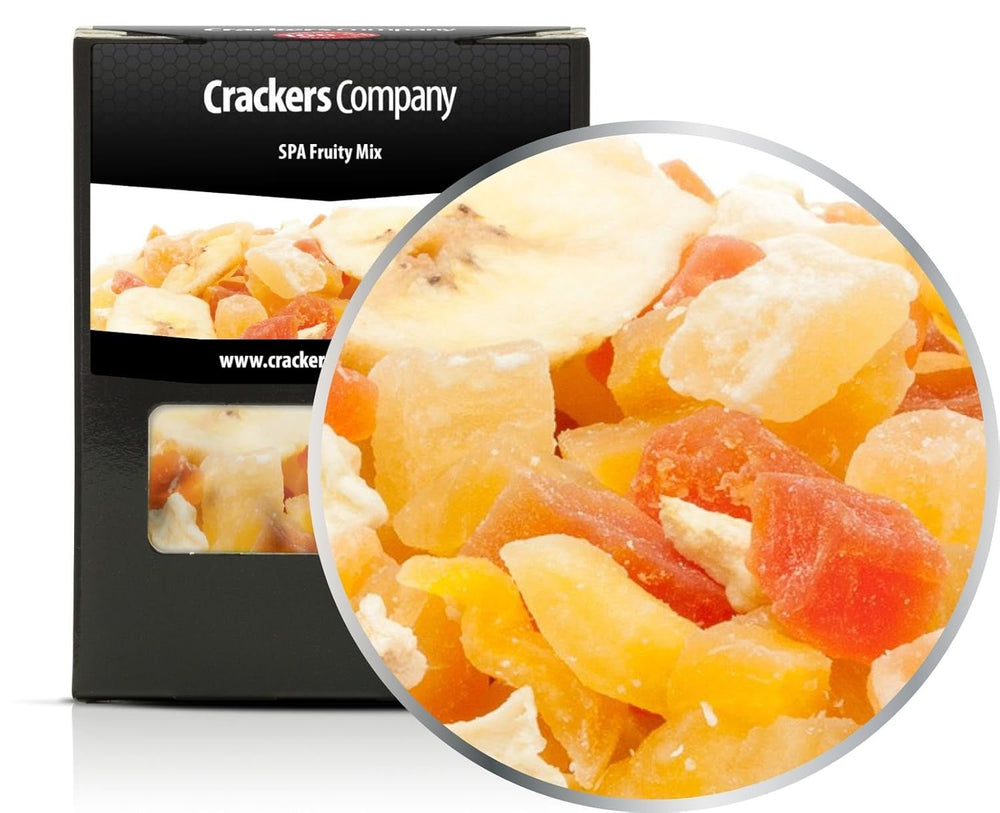 1 x 3 kg amestec de fructe exotice bucăți de fructe confiate papaya mango pepene ananas nucă de cocos măr banană cu conținut scăzut de grăsimi cu conținut scăzut de sare vegetarian fără gluten fără lactoză Produse deshidratate Magazinul meu 5 X 80G În cutie (400G)