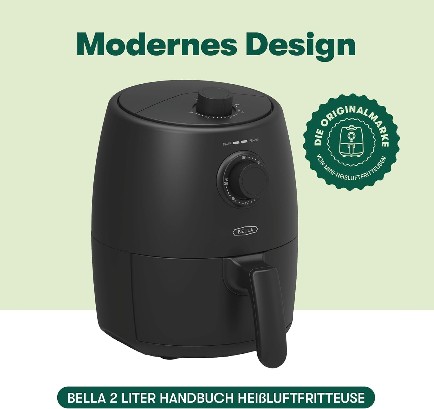 BELLA Hot Air Fryer 1.9L, 5-In-1 Compact Multi-Cooker, acoperire neaderentă, coș sigur pentru mașina de spălat vase Electrocasnice Naty Shop