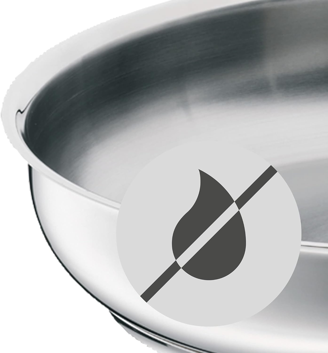 WMF Profi tigaie de servire/prăjire 28 cm inducție, tigaie din oțel inoxidabil Cromargan, neacoperită Oale si Tigai Naty Shop