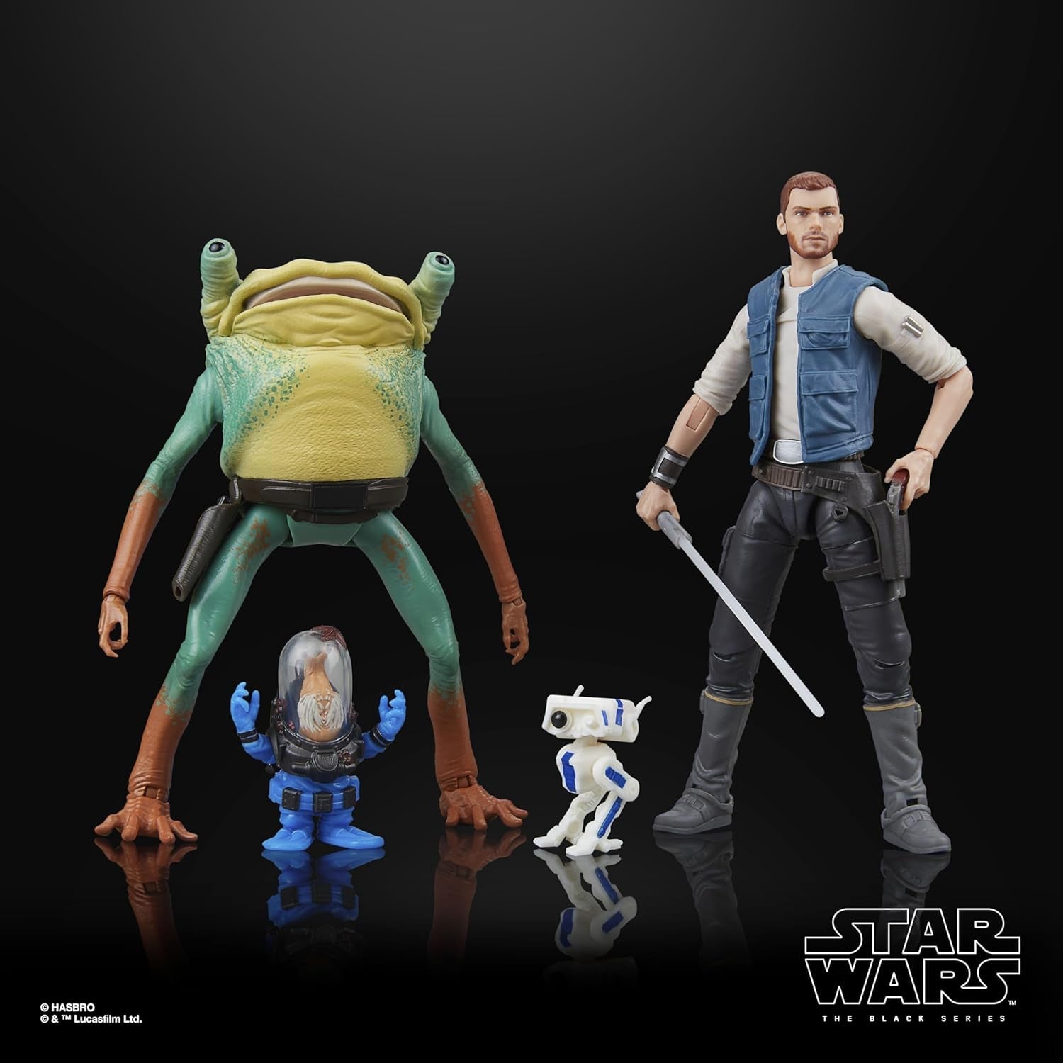 Star Wars Black Series Cal Kestis, Turgle és Skoova Stev, Star Wars Jedi: Túlélők gyűjthető akciófigurák (15 cm-es méret) Akciófigurák Naty Shop