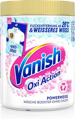 Vanish Oxi Action Powerwhite por - 1 x 1,125 kg - folteltávolító és klórmentes mosodajavító por - fehér ruhákhoz Mosószerek Naty Shop