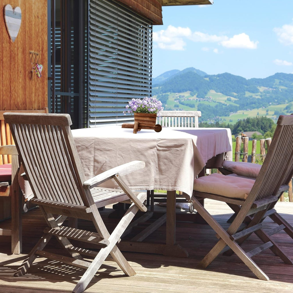 Roabă de plantat Relaxdays, Set de 2, Decorațiune de grădină, Î x l x A: 12,5 x 26 x 12 cm, Cărucior cu flori pentru plantare, Lemn, Natural