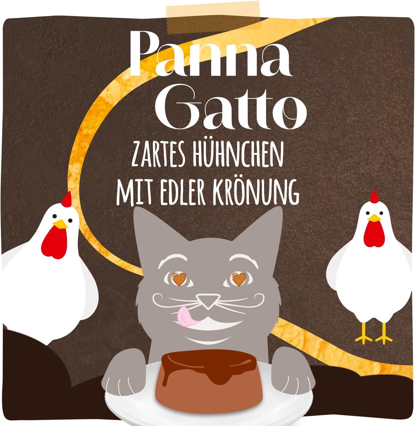 MjAMjAM - Hrană umedă premium pentru pisici - Panna Gatto - pui fraged cu un topping nobil, pachet de 12 (2x80g), fără cereale