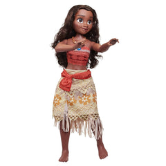 Disney Princess Moana 80 cm Play Doll by Jakks Pacific Mozgatható baba kefével, hogy fésülje hullámos fürtjeit Film ihlette ruha Levehető medál nyaklánc babák Naty Shop