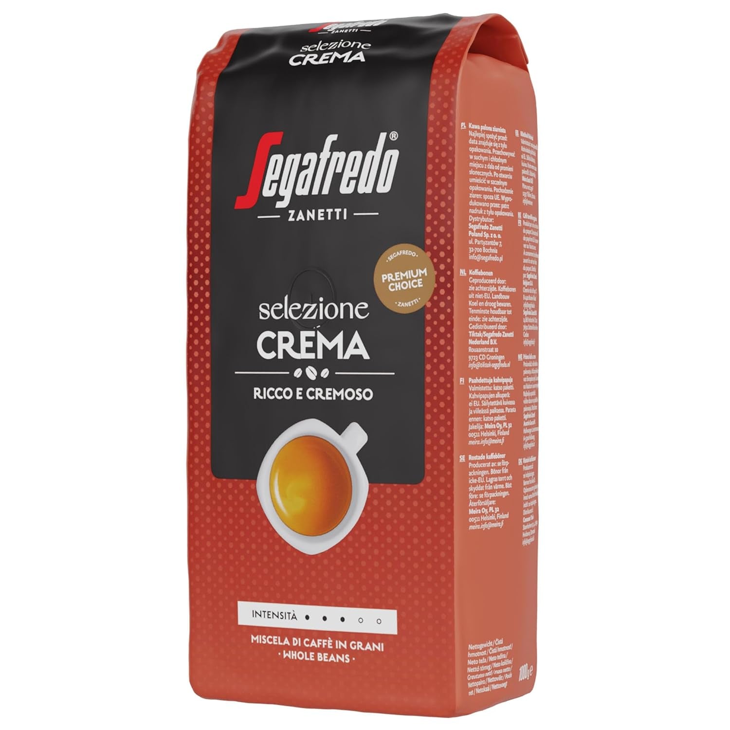 Segafredo Zanetti Selezione Crema Fasole, pachet de 6 (1 x 1 kg)