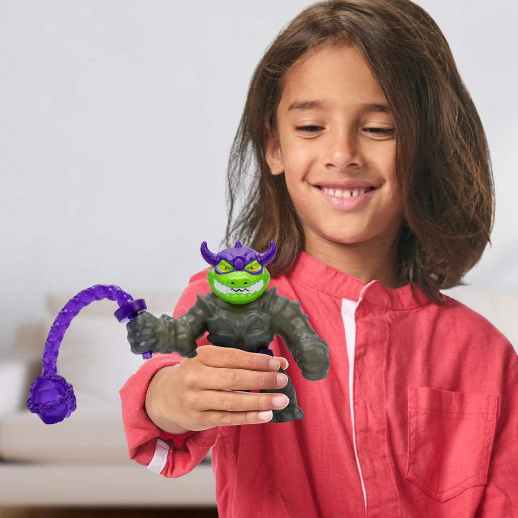 Heroes of Goo Jit Zu Stretch Strikers Deluxe Hero Pack Rock Jaw, figură de acțiune extensibilă cu peste 20 de unelte de luptă grozave Action figures Naty Shop