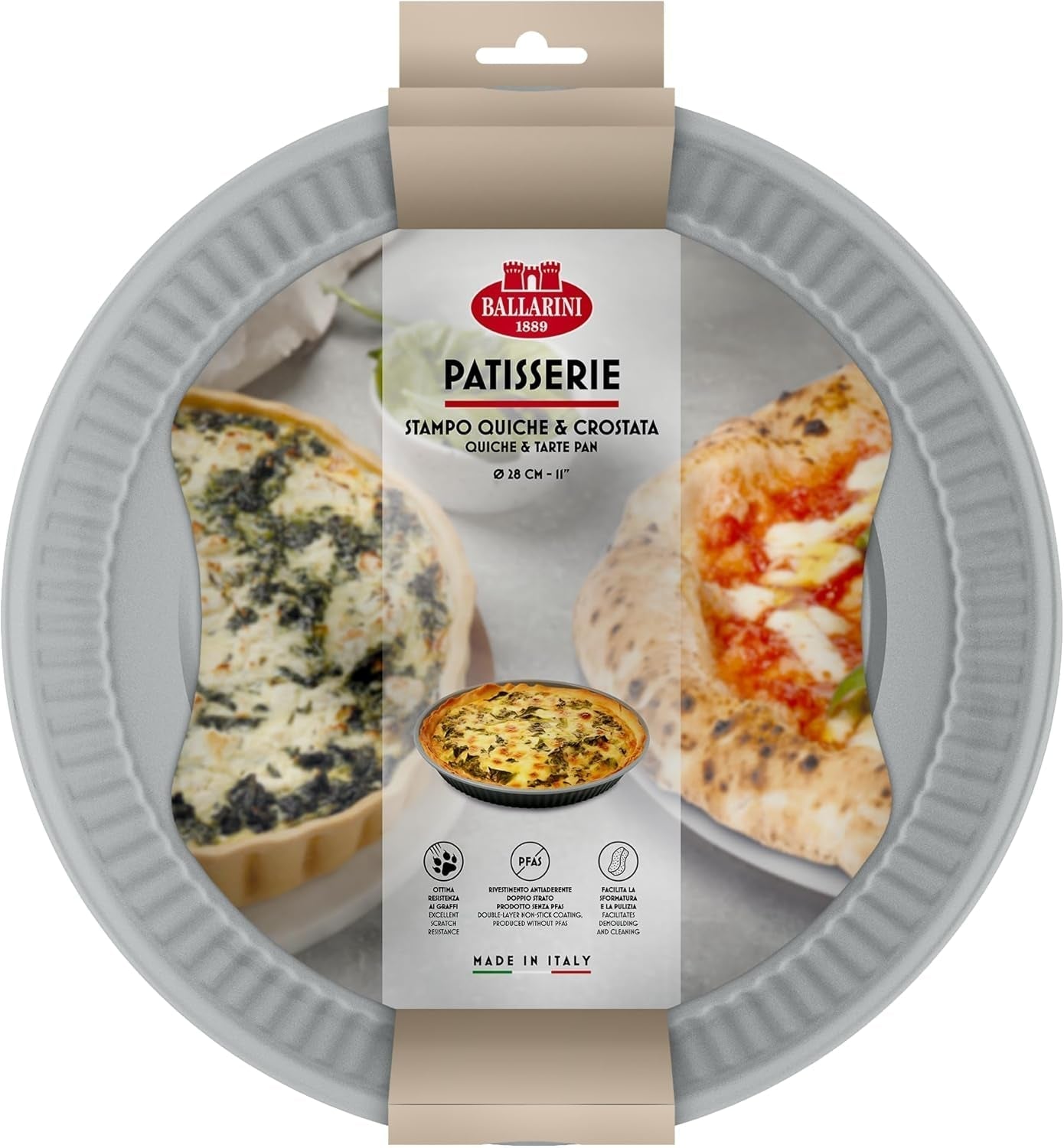 Ballarini, Tepsi, különféle modellek Formák és tepsi Naty Shop Grey Quiche tortaforma 28 cm