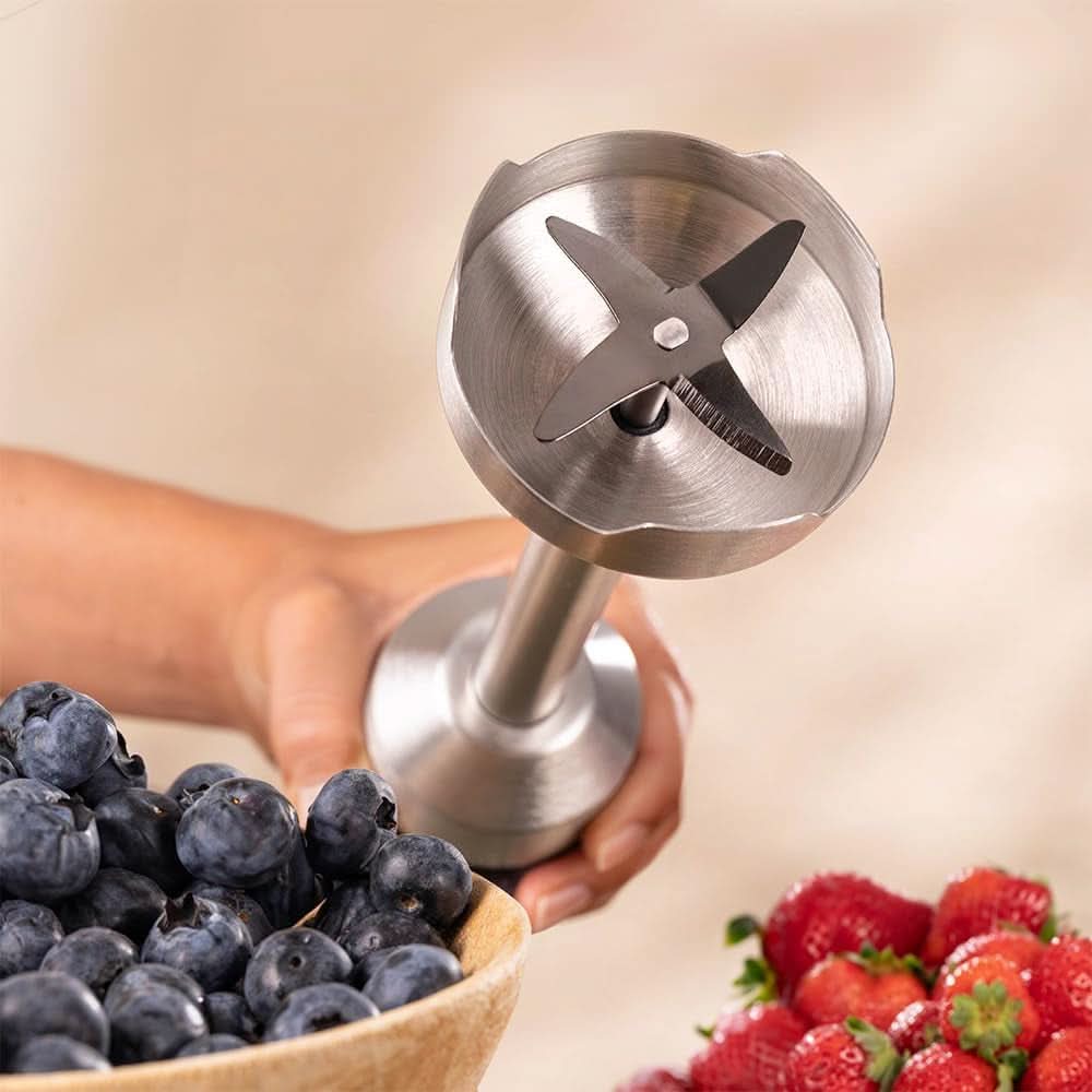 Cecotec Stabmixer Power Retrogreen 1200MAX Cream&Crush, Maximalleistung 1200 W, Crossblades-Technology, 2 sebesség, Zubehörset Spülmaschinenfest, Spritzschutzhaube Kitchen Naty Shop